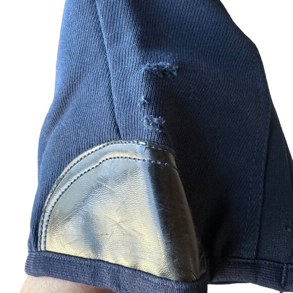 Obermeyer Men Ski Bib Pants Overalls 34 RL Wool Blend Padded Knees Navy Vtg - Picture 15 of 16